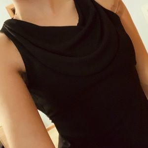 90s Vintage Cowl Neck Midi Dress